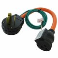 Ac Works 1.5FT 50A 3-Prong 10-50P Range/Welder Plug to Household Outlet with 20A Breaker S1050CB520